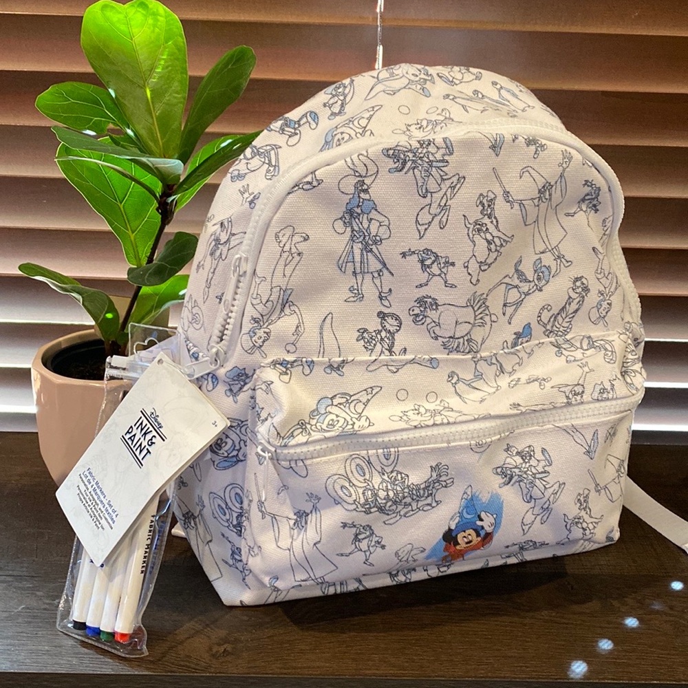 NWT Disney Ink & Paint Mini Backpack w/ fabric markers